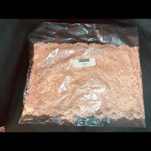 Mauve/blush Pink lace Large Bandeau bra